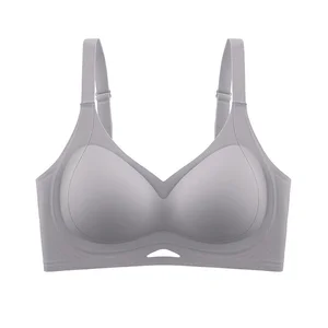 Factory Direct Comfortable Seamless Push Gel Sports Bra for Women Adjustable Wireless Fixed Cups Non-Slip Straps Everyday Bras
