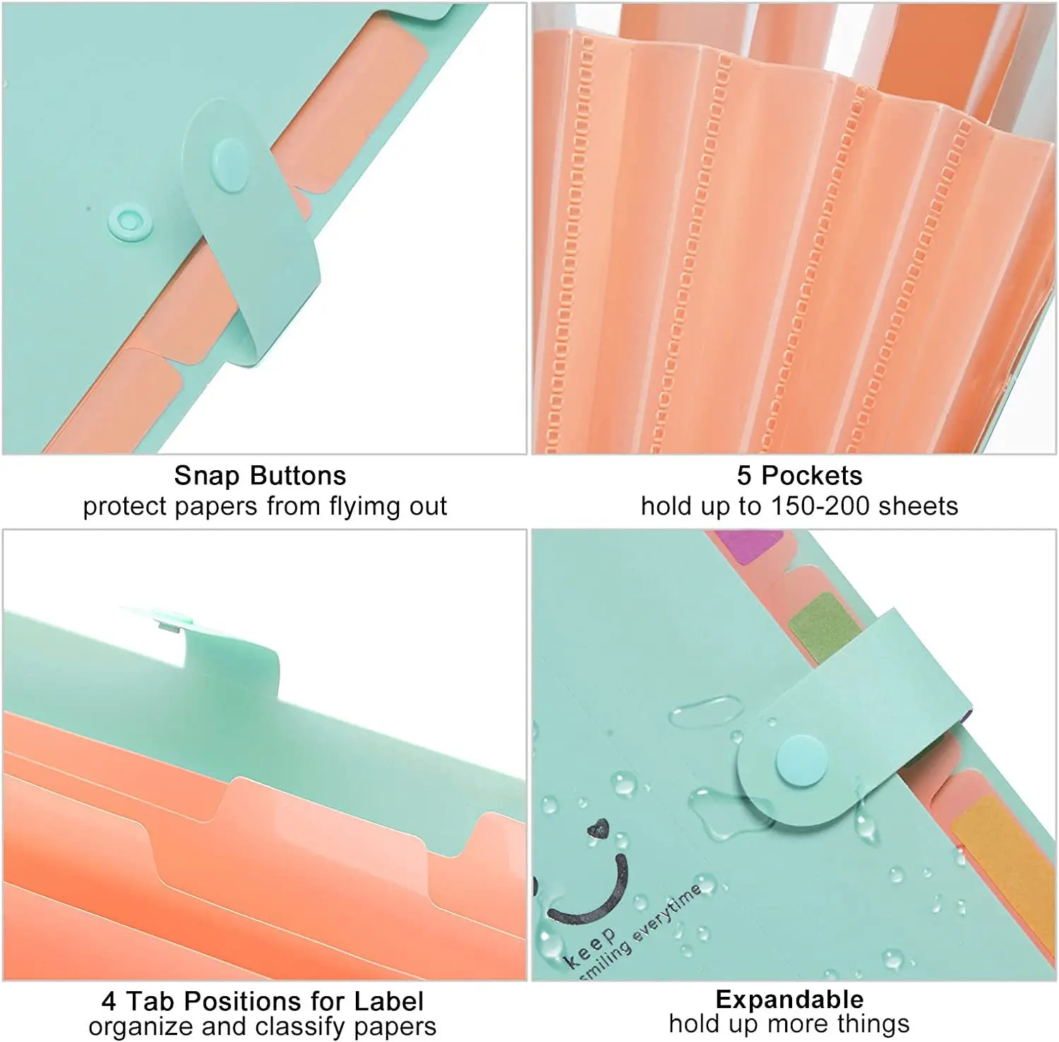 5 карманная папка для документов с индивидуальным логотипом Портативная сумка файлов полипропиленовые пластиковые папки расширяющаяся 4 размера