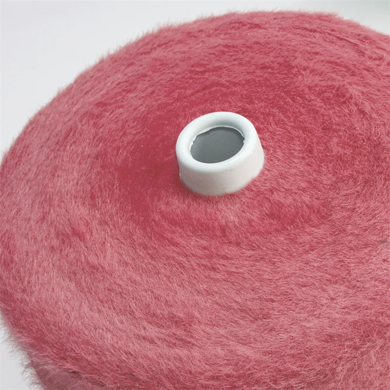 Ole wholesale 13NM 1.3cm furry 100% nylon feather yarn imitation mink hair yarn fancy sweater yarn for knitting supplier