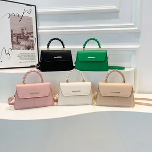 New Fashion Crossbody Bags Woman Handbags Candy Color Leather Sling Bags For Lady