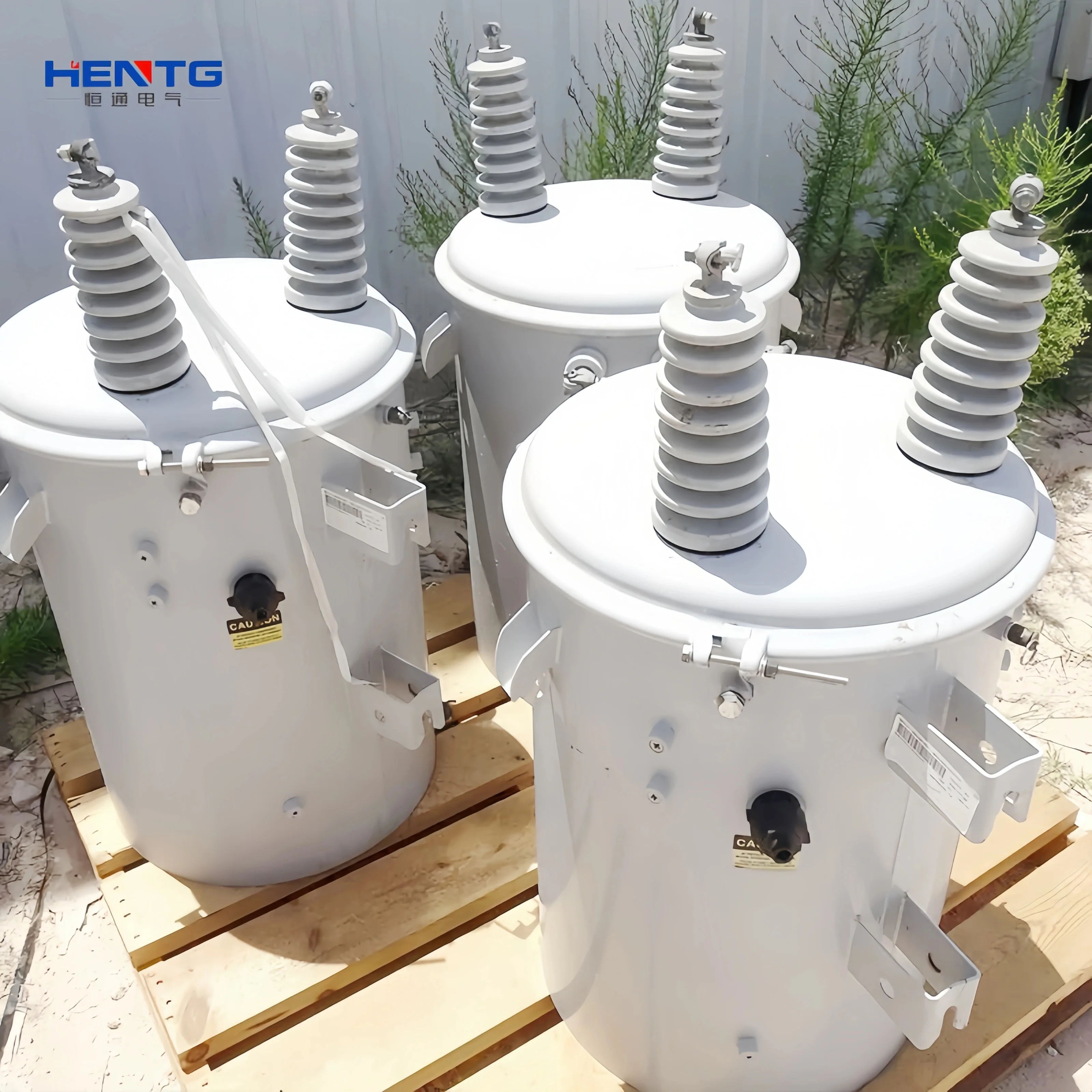 100 Kva Pole Mounted Distribution Transformer 1/2 High-Voltage Bushing with 380V 24V 36V Output VOLTages