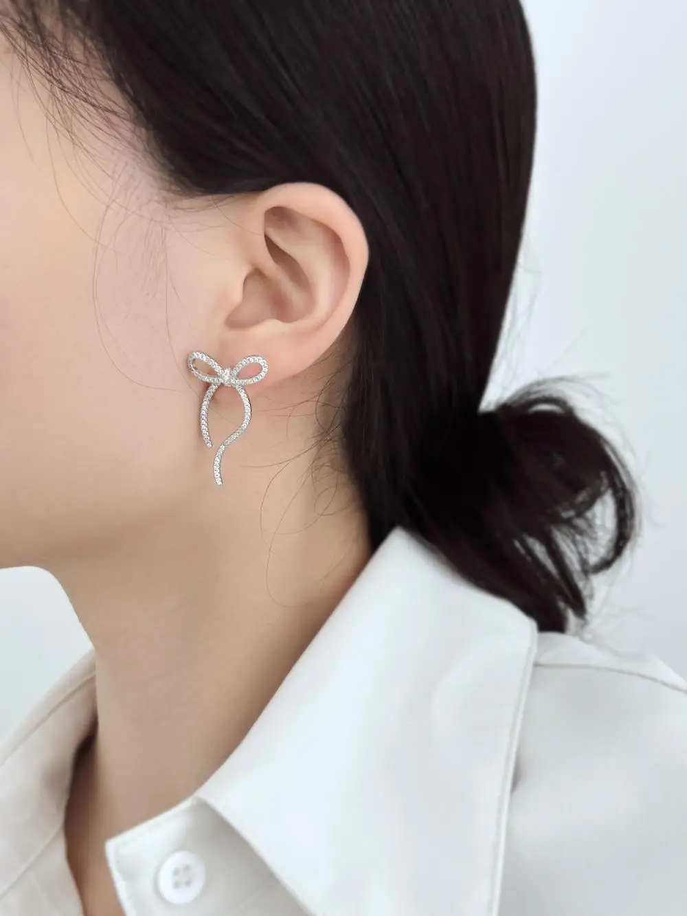 KAKODIY Gold Plated Designer Bow Earrings 925 Sterling Silver Fine Jewelry Earrings detail 3
