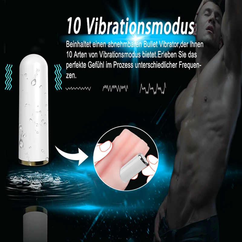 Automatic TPE Soft Rubber Vibration Male Masturbation Cup Electric Aircraft for Vagina Sex