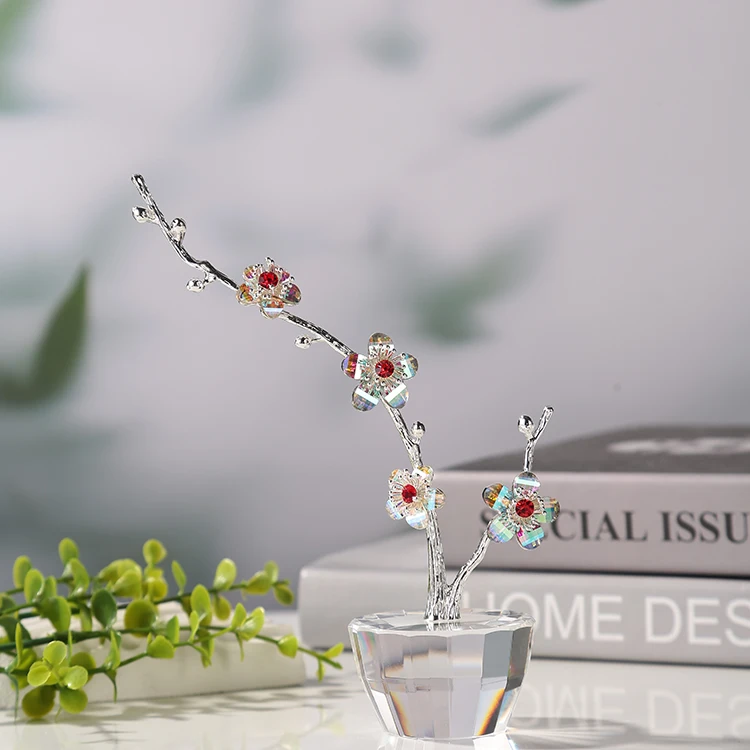 wholesale professional factory Souvenir decoration gifts wedding Crystal plum blossom long branch for Valentine's Day Favors factory