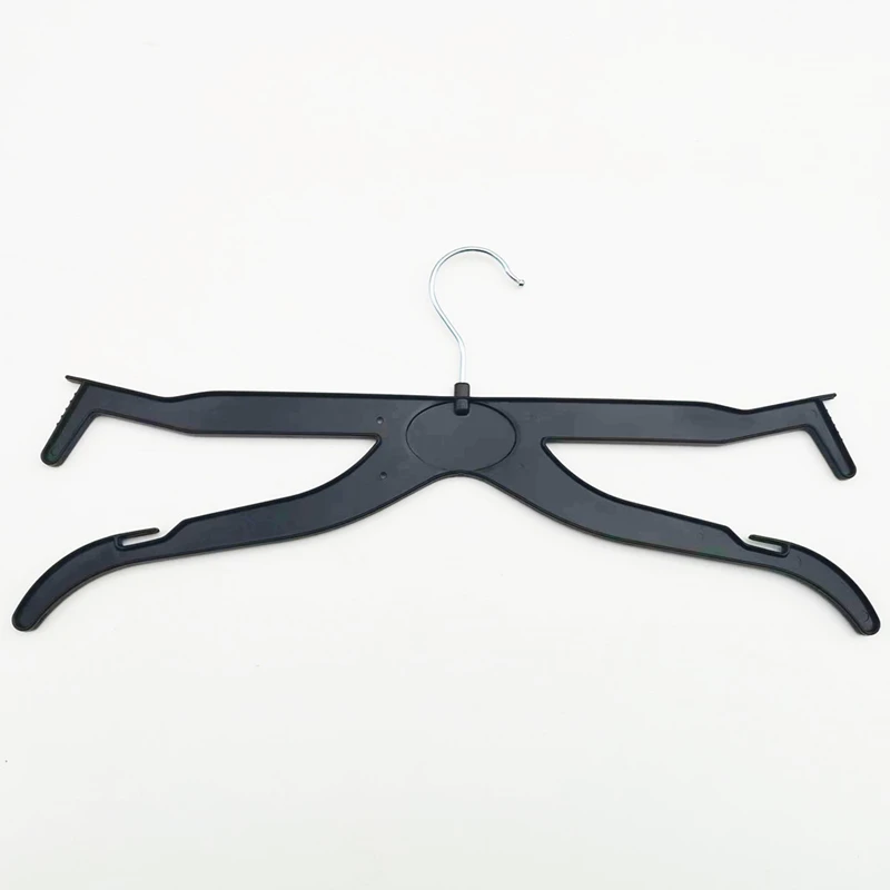 Wholesale 40CM Black Double Deck Plastic Hanger for One Piece
