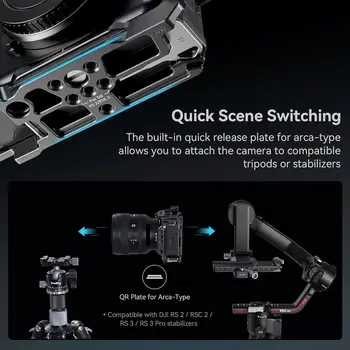 SmallRig Quick Release Plate ZV-E1 Cage for Sony ZV-E Full Camera Cage for Sony Alpha ZV-E1 - 4256 product image