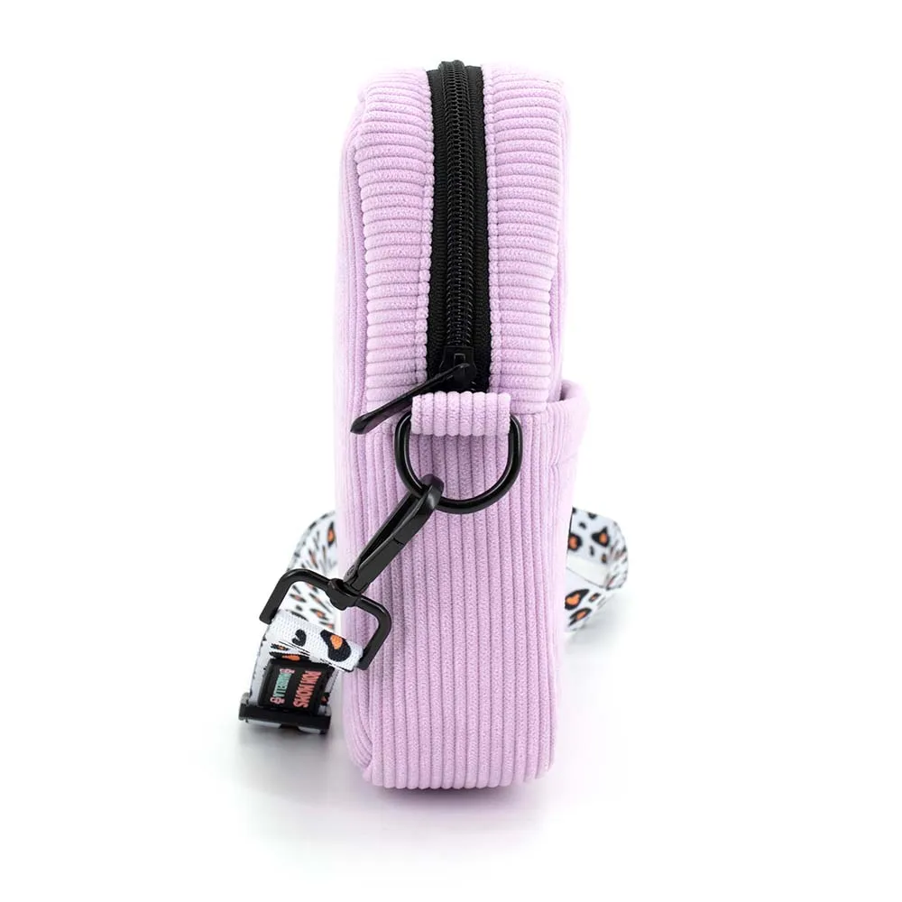 Custom Corduroy Crossbody Dog Walking Bag With Poo Dispenser Pet