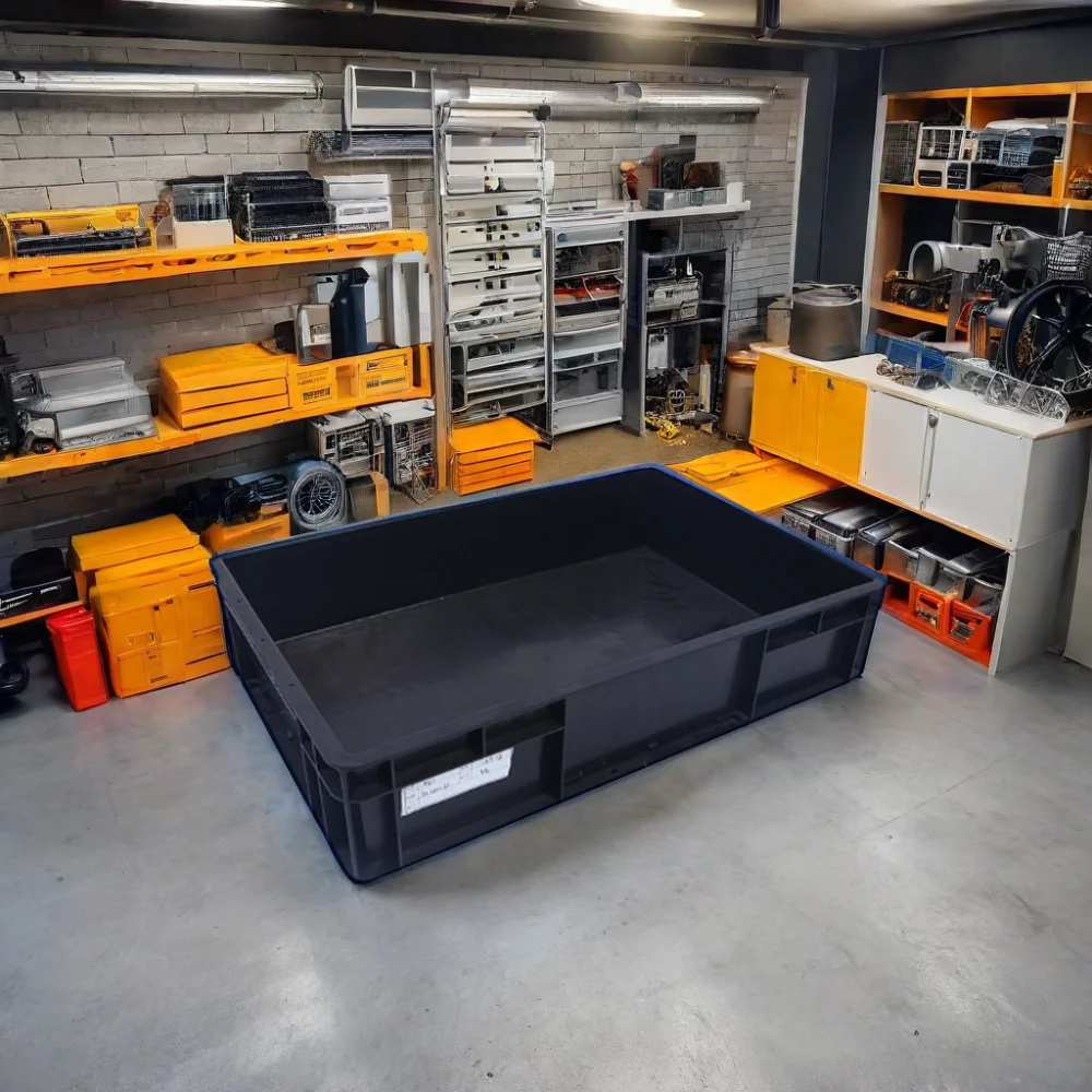 Industrial Design PP Turnover Storage Box Logistic EU Packaging Cover Warehouse Workshop Electronic Components Cover Electronic