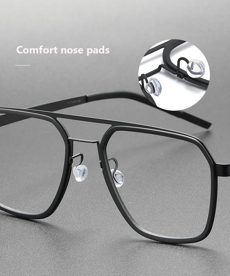 2023 Titanium Glasses Frame Men Women Vintage Square Myopia Optical
