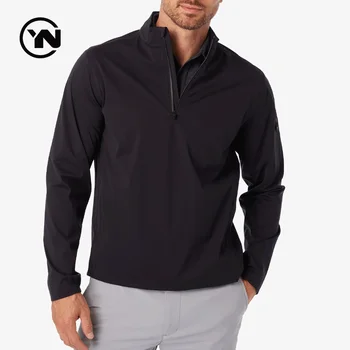 Custom Half Zip Pull Over Hoodie Men Long Sleeve Golf Quarter 1/4 Zip Neck Pullover Sweatshirt