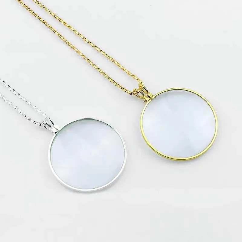 Collana Lente D'Ingrandimento 5X - Accessorio Pratico Per Lettura E Hobby, Regalo Perfetto Per Anziani E Appassionati