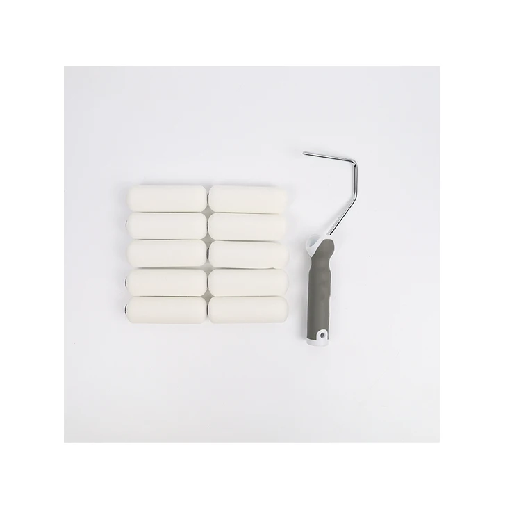 High Quality Set Paint Roller Zinc Plated Handle Artificial Paint Tray