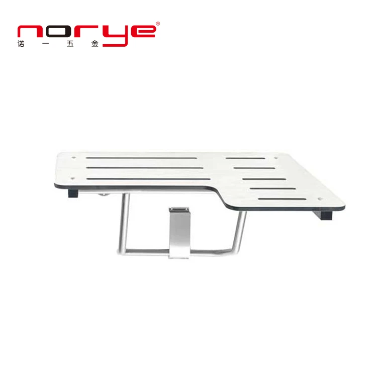 Modern Stainless Steel Shower Seat and Toilet Chair Bathroom Folding Wall-Mounted Contemporary Style Shower Caddy