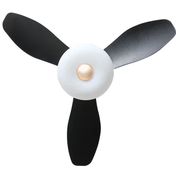 HOT SALES 52-inch Modern LED Ceiling Fans with Lights and Remote Black 3 ABS Blades All Copper Motor 6-Speed Reversible