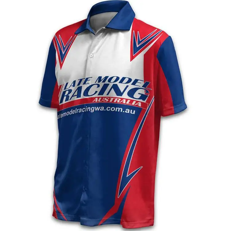 Custom Sublimation Custom Racing Pit Crew Shirt Wholesale Motorcycle Team  Racing Shirts