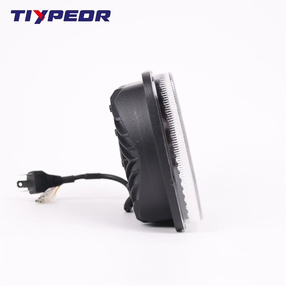 product tiypeor 7inche motorcycle car led headlight automotive square headlamp assembly waterproof h4 drl for xj yj car truck motobike-9