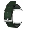 Dark green silver buckle