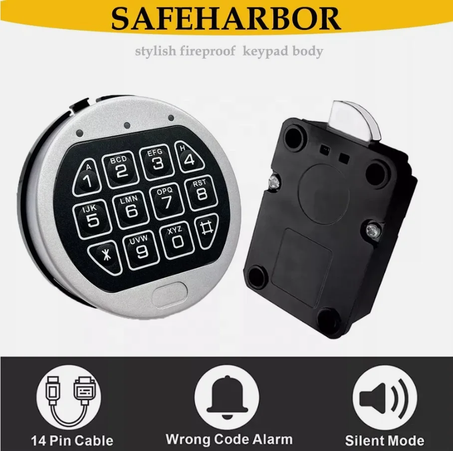 Safes Spare Part La-Gard Replacement Digit Steel Cover Safe Lock, Digital Keypad, Electronic Safe Lock for Heavy Safes