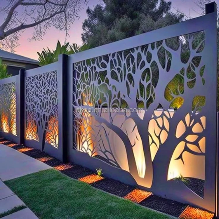 EKOO Custom Metal Railing Panel Stainless Steel Freestanding Modular ...