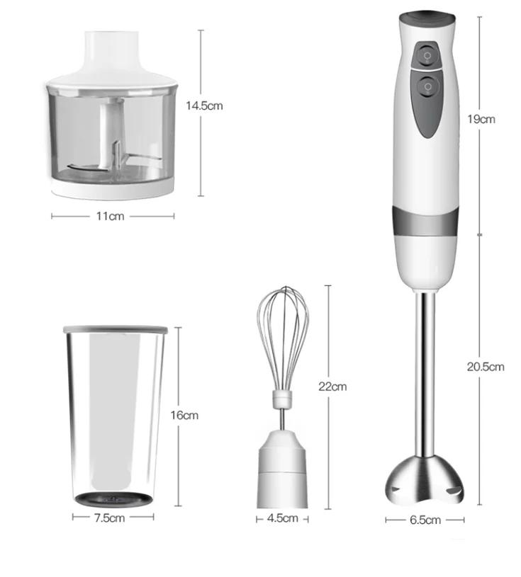 Electric 4-in-1 Hand Blender With Chopper Mixing Beaker Stainless Steel  Whisk 450W Handheld Immersion Blender For Baby Food - Buy Electric 4-in-1 Hand  Blender With Chopper Mixing Beaker Stainless Steel Whisk 450W