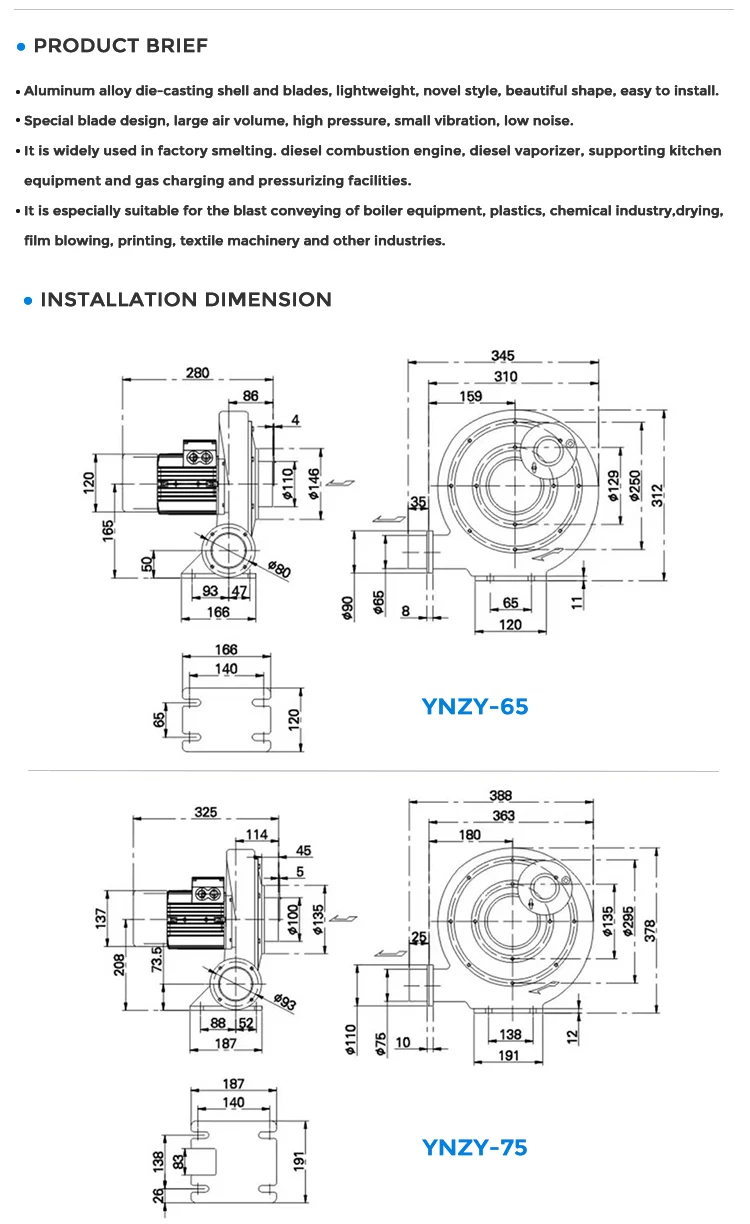 Centrifugal Fan, 620CFM, Stainless, Steel, Aluminum - detail 10