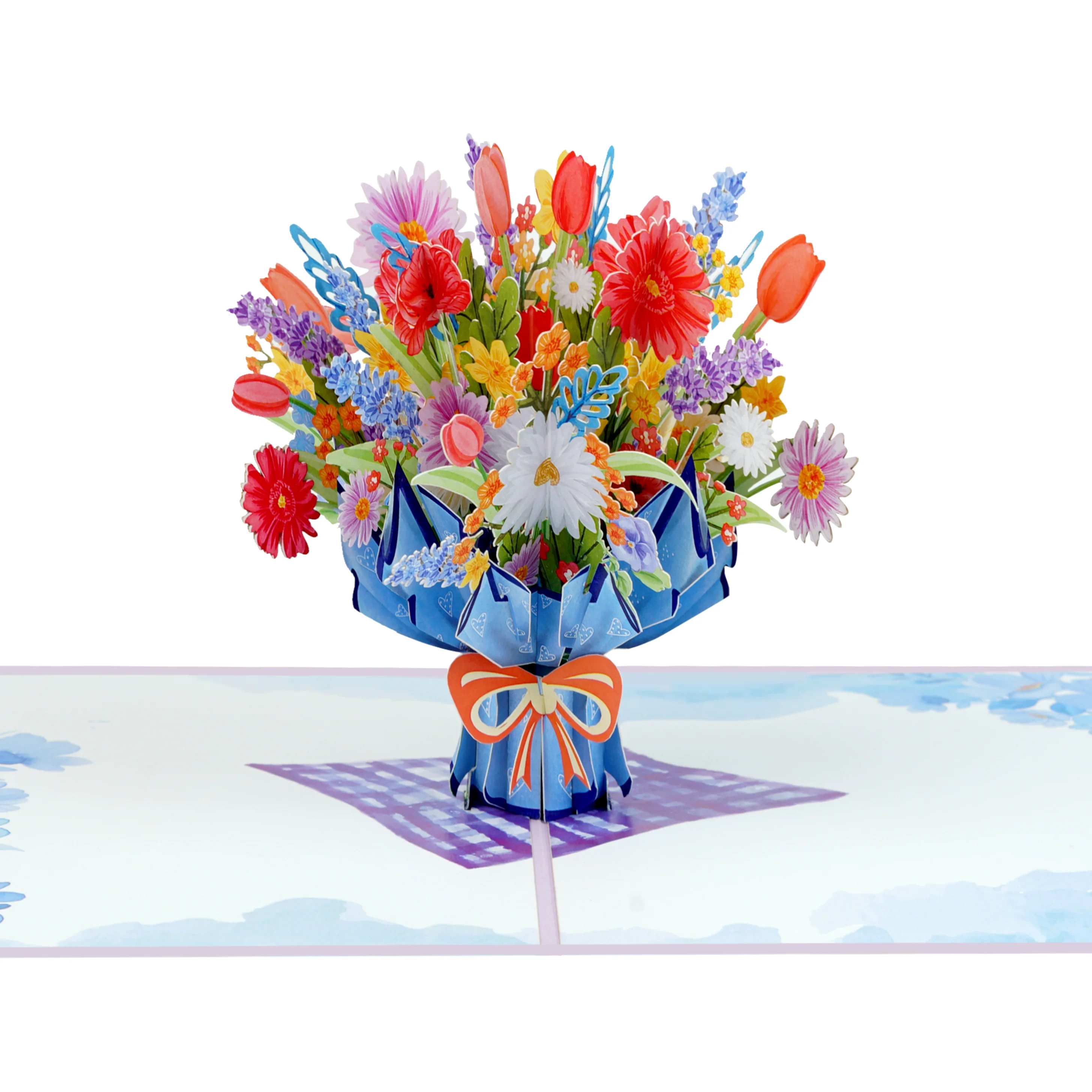 Alibaba.com: Pop up Mixed Flowers Bouquet Card 3D Flower Greeting Card ...