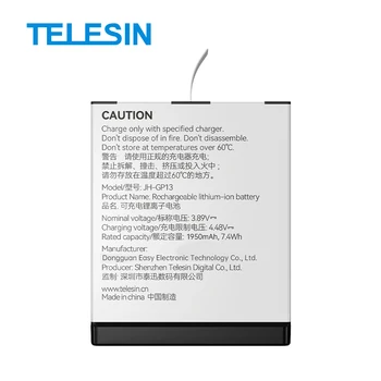TELESIN 4.48V 1950mAh Battery for Go Pro Black 13 Camera Cold-resistant Minus 20 Fast-charging Large Capacity Battery detail image