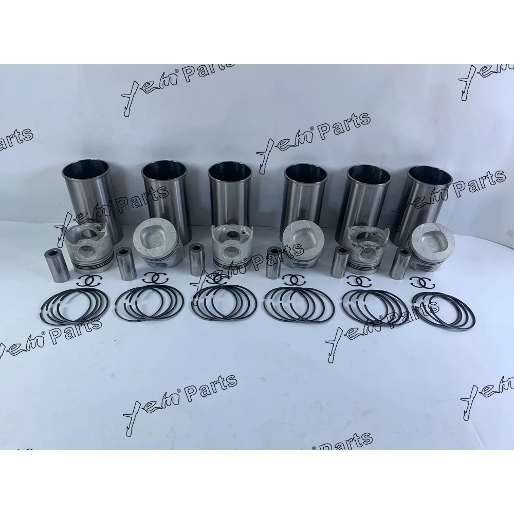 Cylinder Liner Kit With Cylinder Liner Piston Rings Set Fit for Isuzu 6SD1