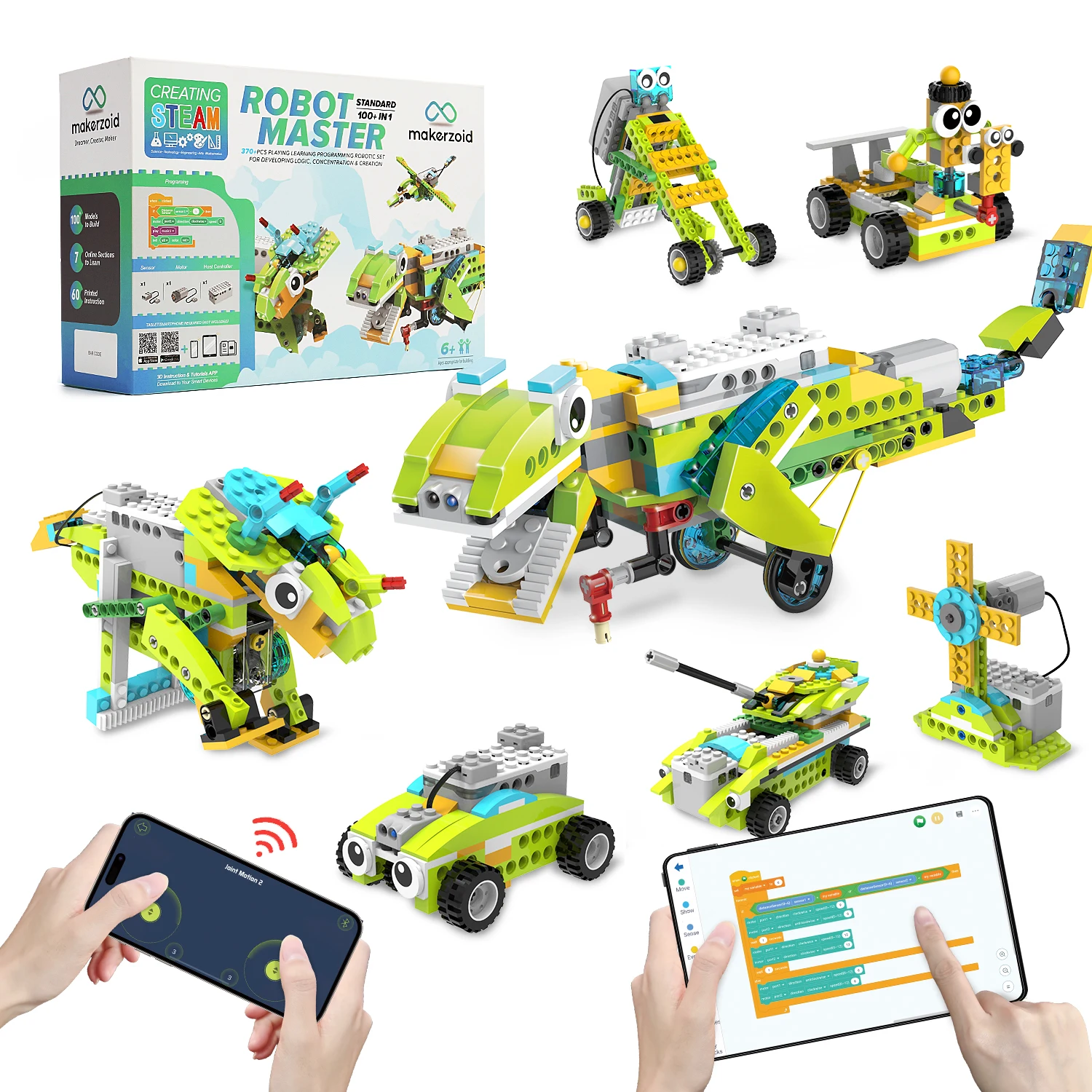 Makerzoid 100 in Robot Master Building Kit LEGO Robotics Set