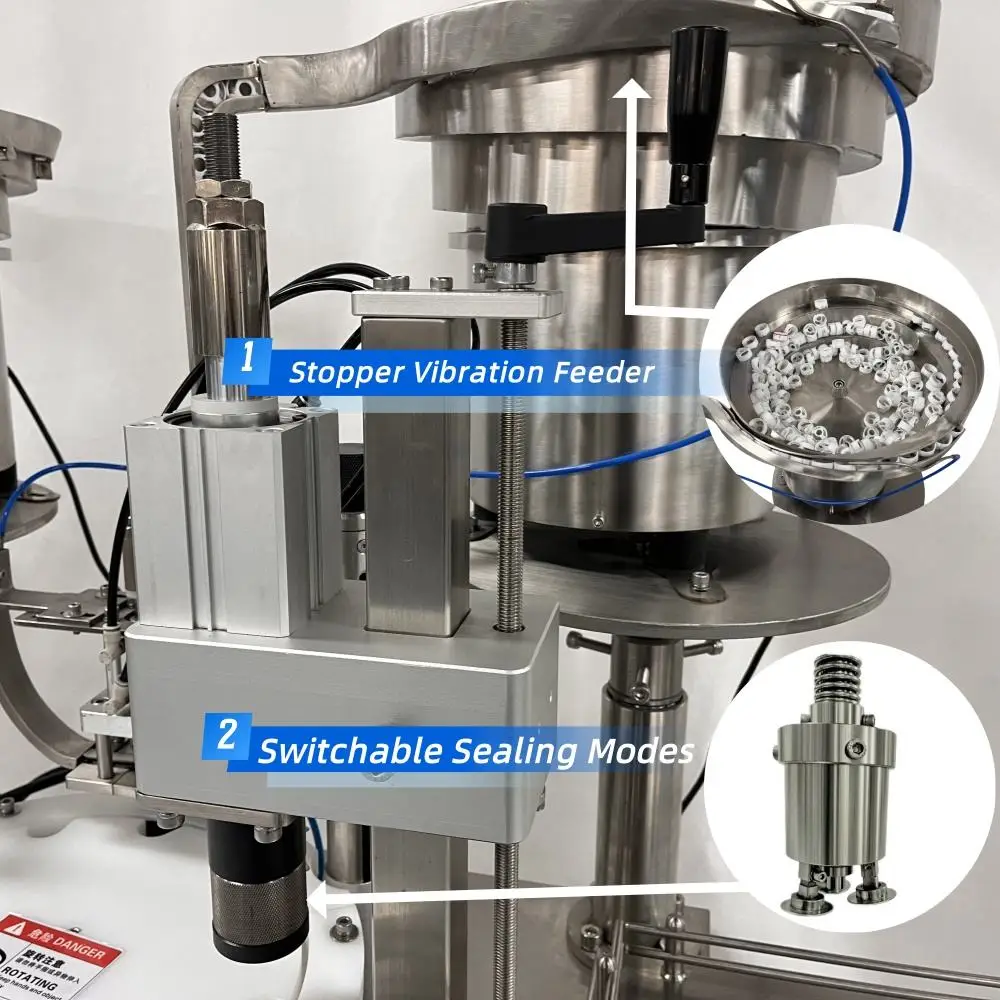 Laboratory Use Full Automatic Desktop Peristaltic Pump Small Volume 1ml-10ml Liquid Glass Vial Filling Crimping Capping Machine