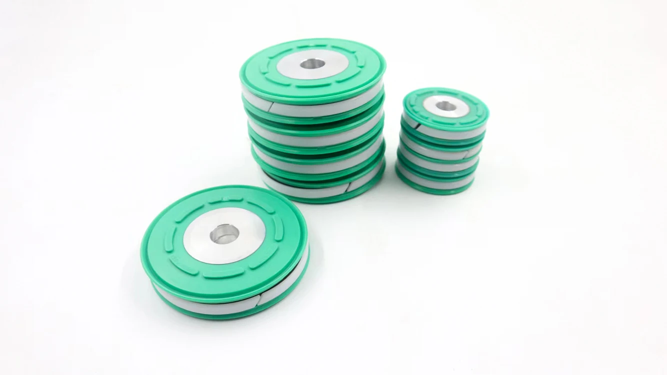 Blue Polyurethane KASTAS - K58 MAGNETIC PISTON-DOUBLE ACTING SEAL 30 to 125 MM Cylinder Piston SEAL Kit DSBC DPRS