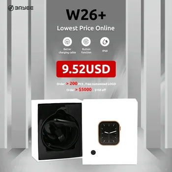 2021 New arrival square smartwatch w26+ pk hw22 pro plus reloj inteligente IWO online series 6 w26 smart watch with play music