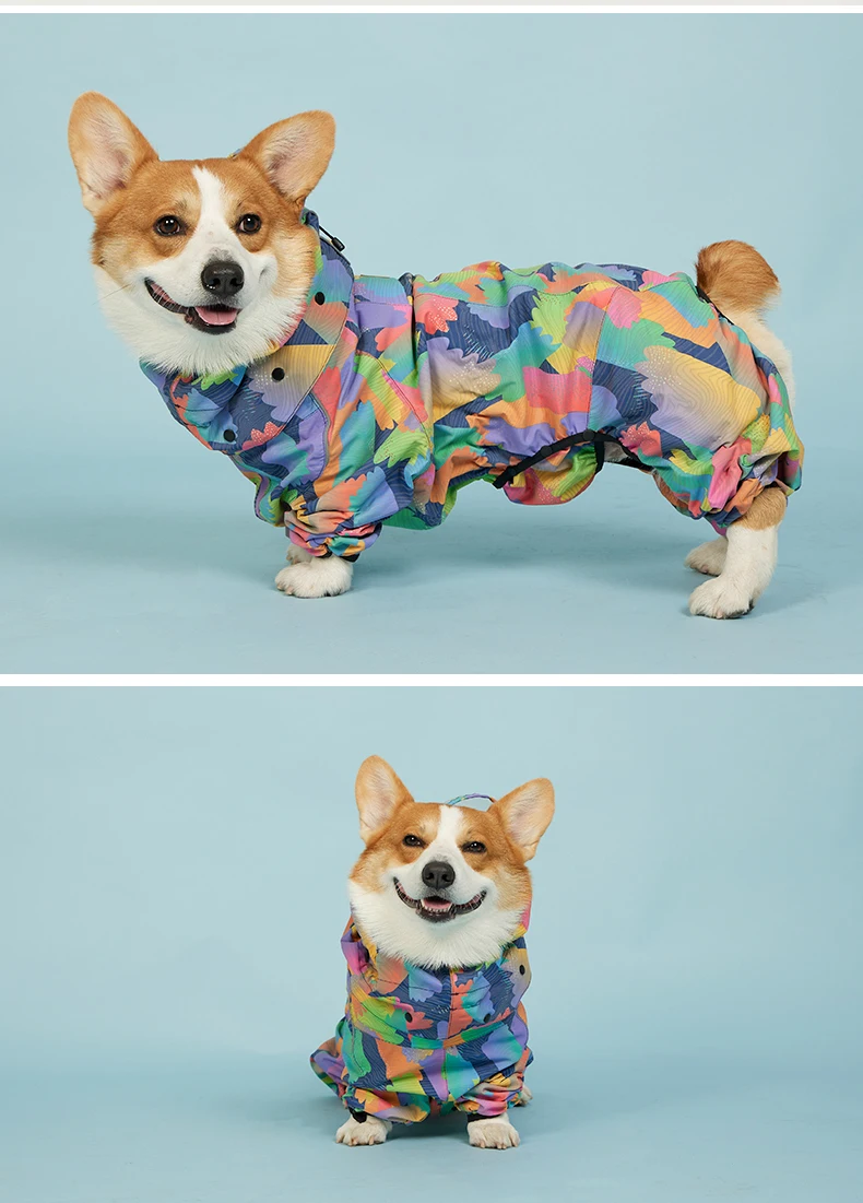 Dog Raincoat Windproof Fourlegged Allinone Pet Supplies Small,Medium