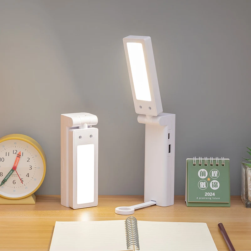 1200 Mah Handheld Charging Multi Functional Small Desk Lamp for Learning Folding Portable Magnetic Three Gear Dimming Study Lamp