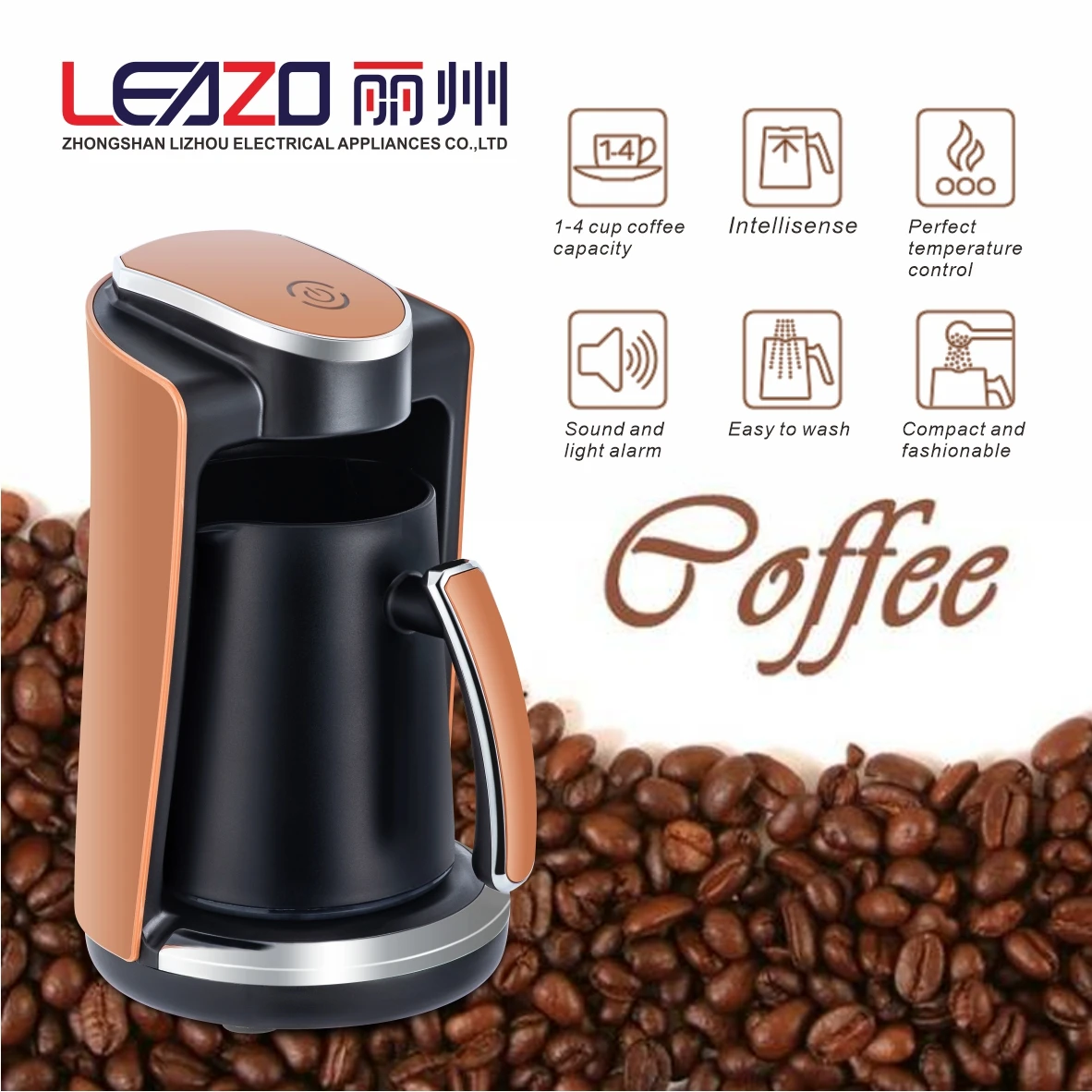 LEAZO Customized Tea and Coffee Making Machine High Quality Self Serve Electric Turkish Coffee Maker