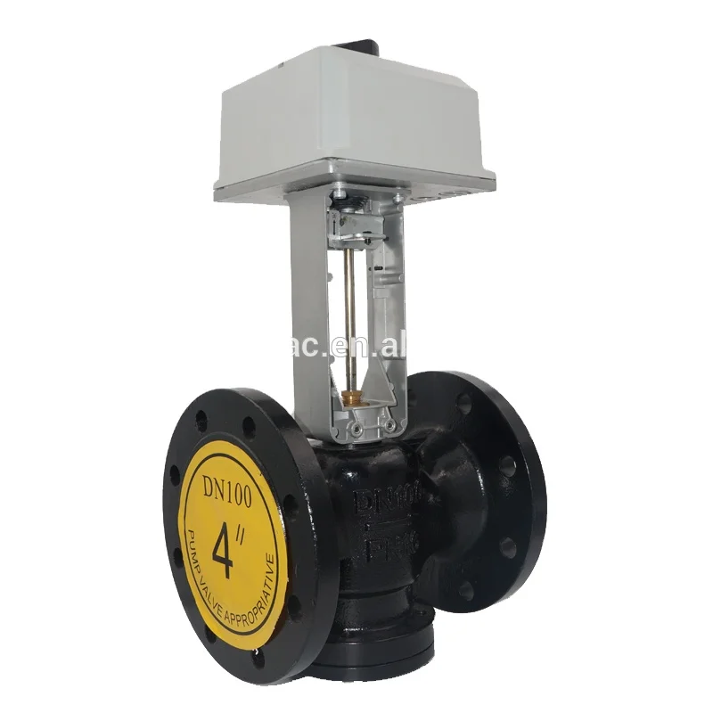 Winvall 24vac Big Flow Rate Cast Iron Ball Valve 2 Way 4 Inches On/off