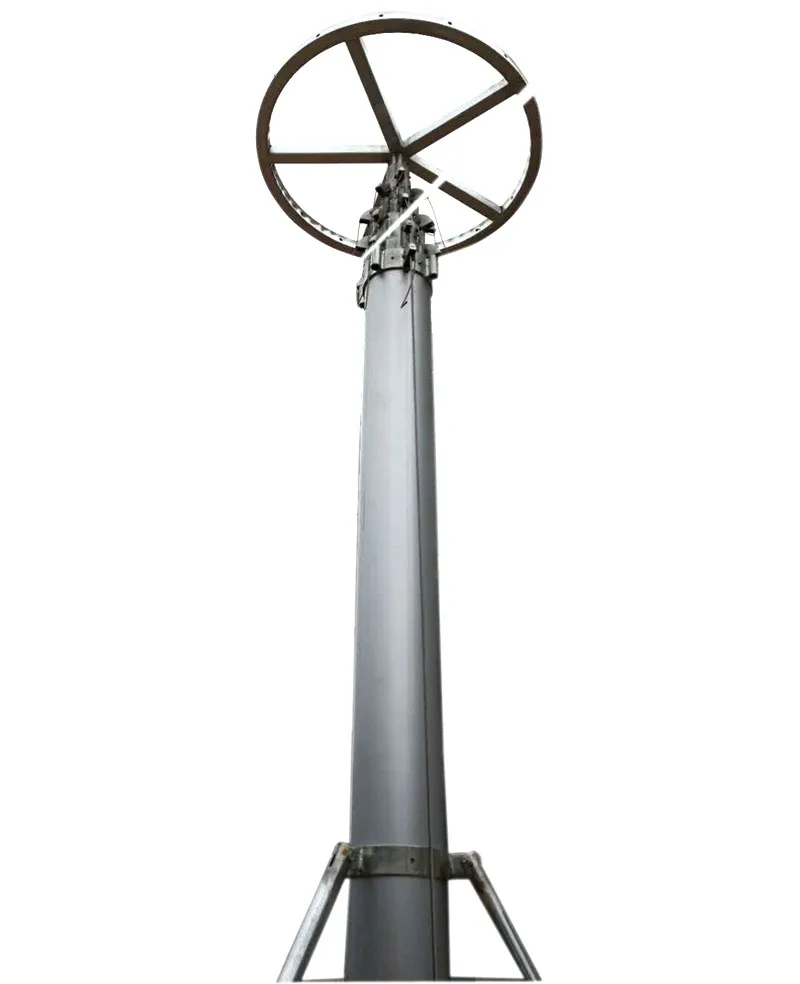 Заводская розетка полевая телескопическая мачта для транспортного средства 20 м ручная лебедка