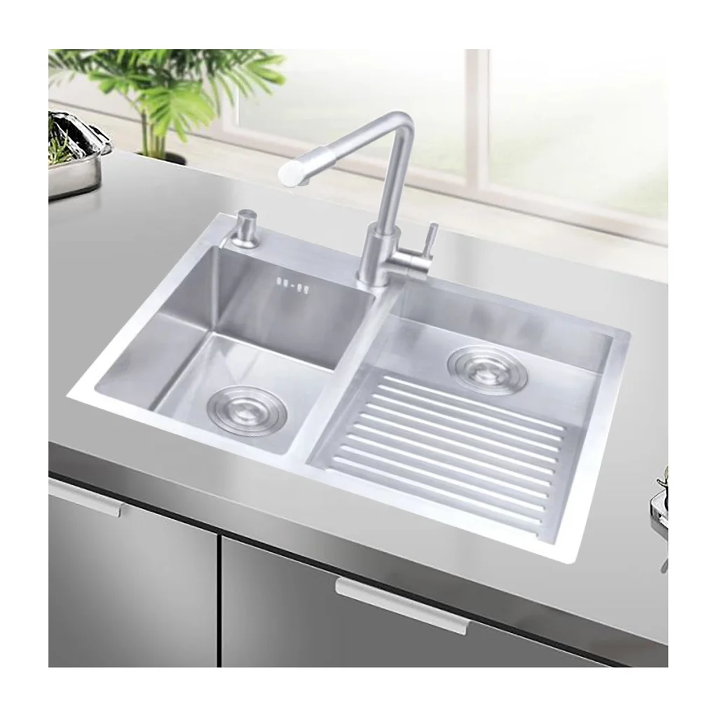 Unique Hand Made Kitchen Sink Small Corner Kitchen Sink Fregadero De Cocina Outdoor Laundry Machine Smart Kitchen Sink with Tray