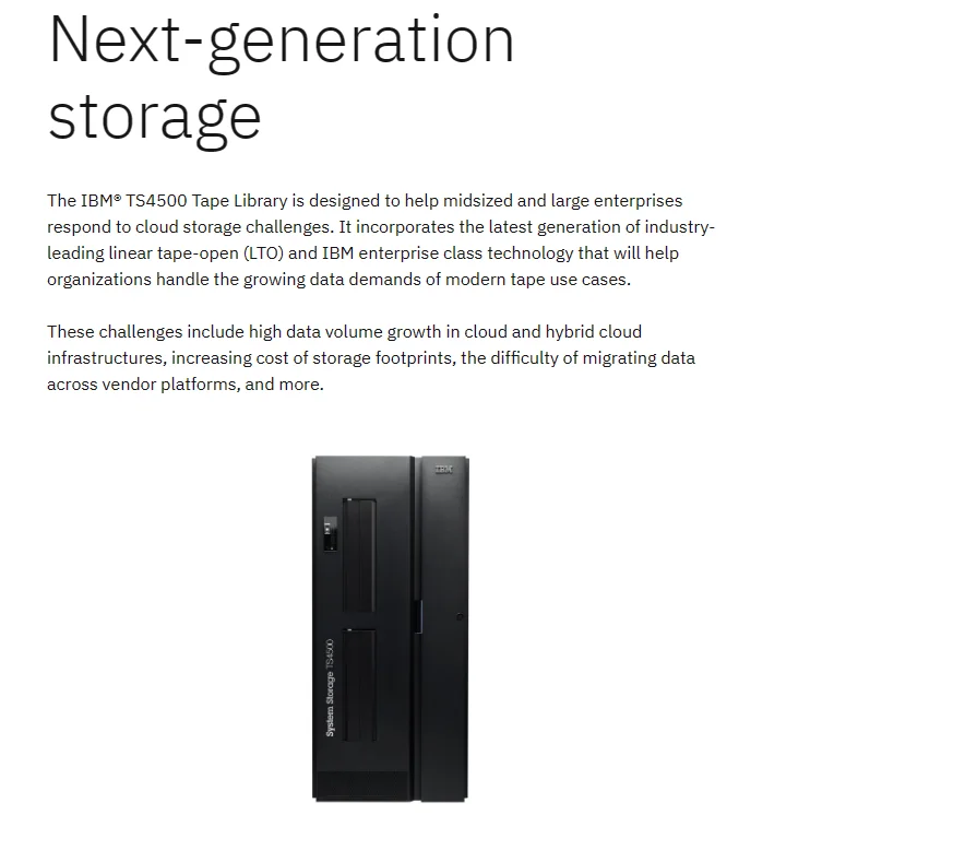 Ibm Ts4500 Tape Library Publications Buy Ts4500 Tape Library Data