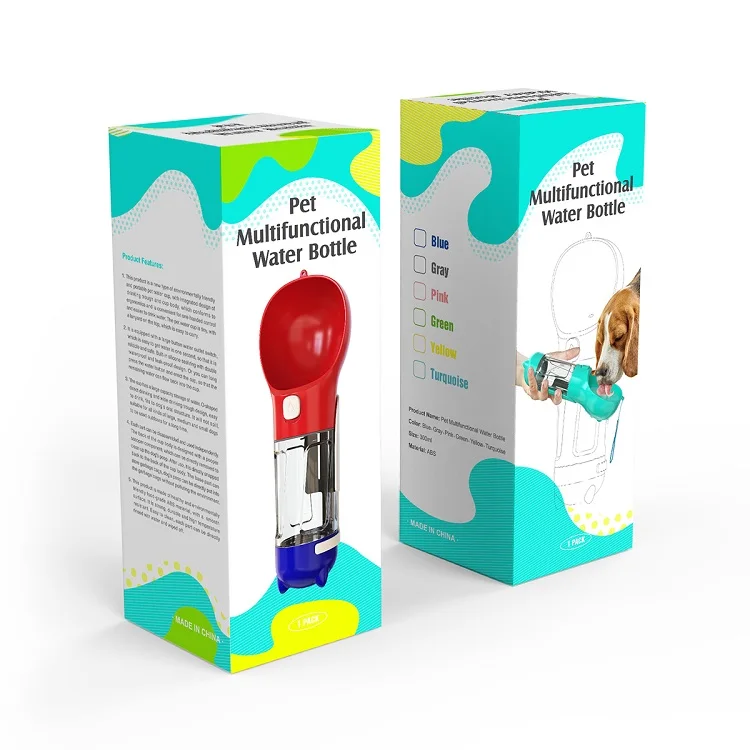 China Factory Wholesale Dog Outdoor Travel Feeder Bowl Drinking Bottle