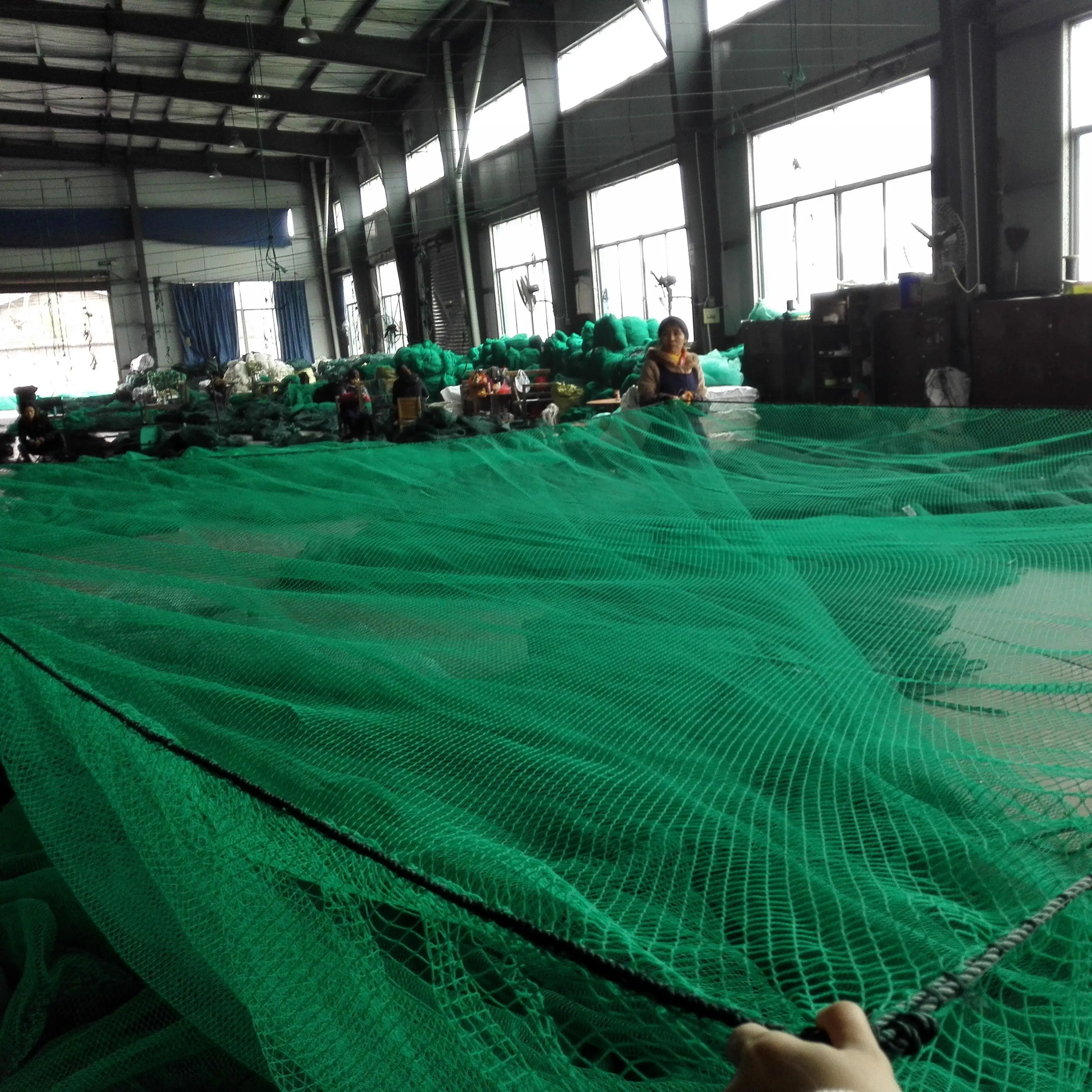 diamond fishing net Dr.Fish Pier with Rope Collapsible 36'' textured grip during active use Double Knots Nylon Fishing Nets