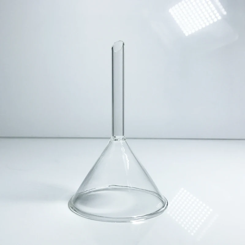 Высококачественная Стеклянная Воронка для лабораторий, посуды, химической лаборатории, длинная воронка