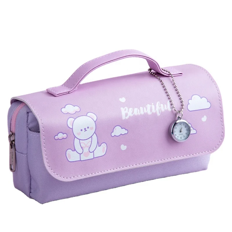 Premium AI Image  Colorful Cute Pencil Case for Kids With Fabric