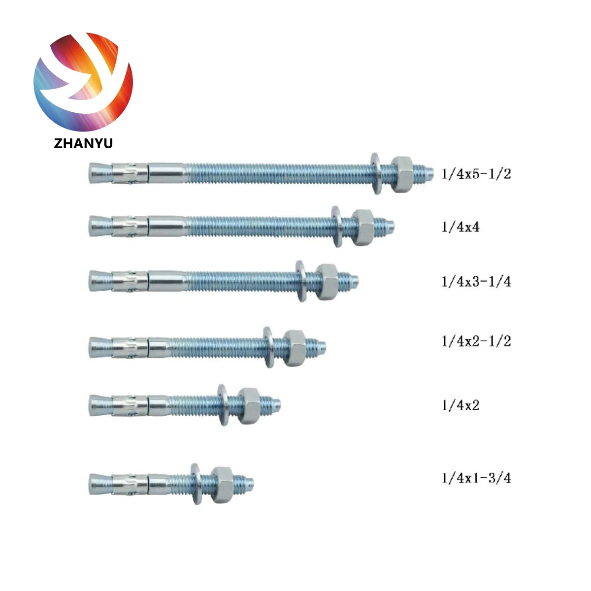 Wedge Anchor Bolt M20 M10 M12 M36 Expansion Screw Through Bolt And Nuts