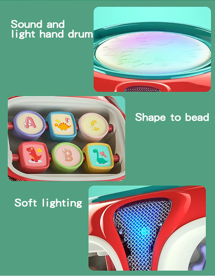 Early Funny Educational Enlightenment Multifunction Octahedron Musical Instrument Play Learning Games Sale Baby Toys Plastic
