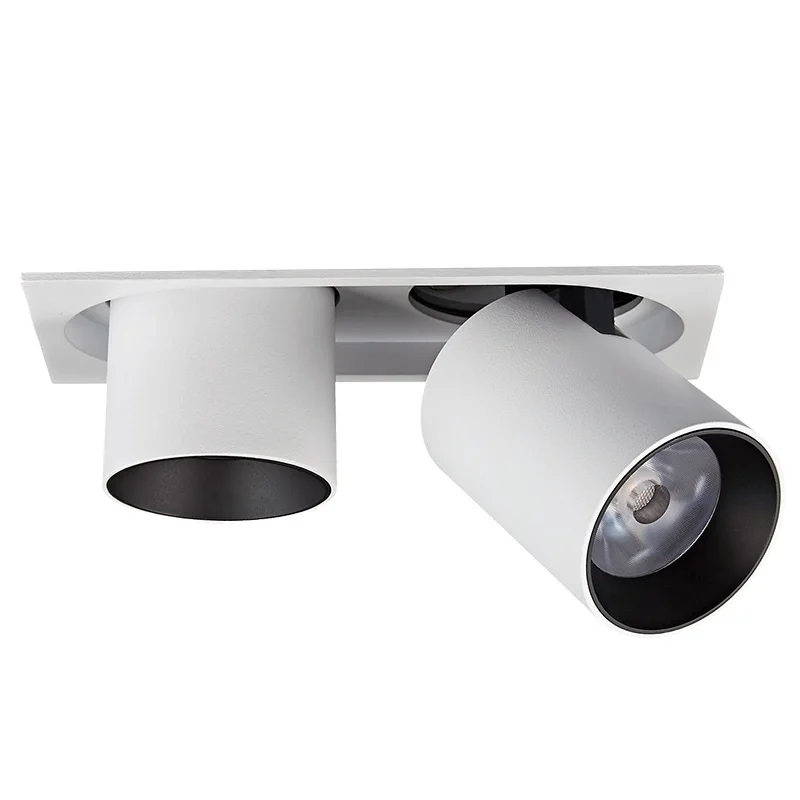 Round  Square Trim Trimless Recessed Led Pull Out Down Ceiling Light 6W 12W 25W Single Head Double Head Triple Head Downlight