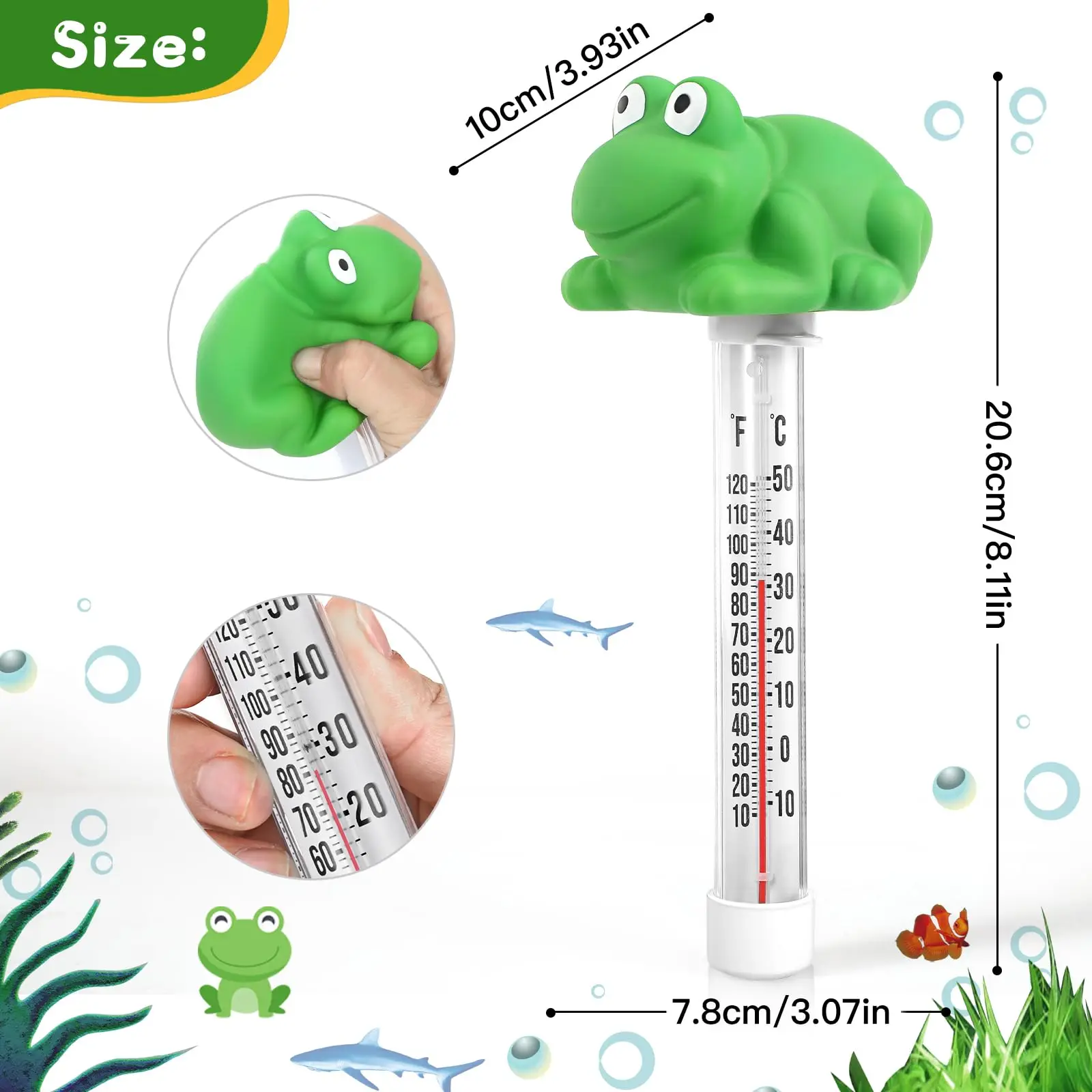 Floating Water Thermometer,Pool Floating Thermometer Water Thermometerwith String Swimming Pool Thermometer Built For Professionals