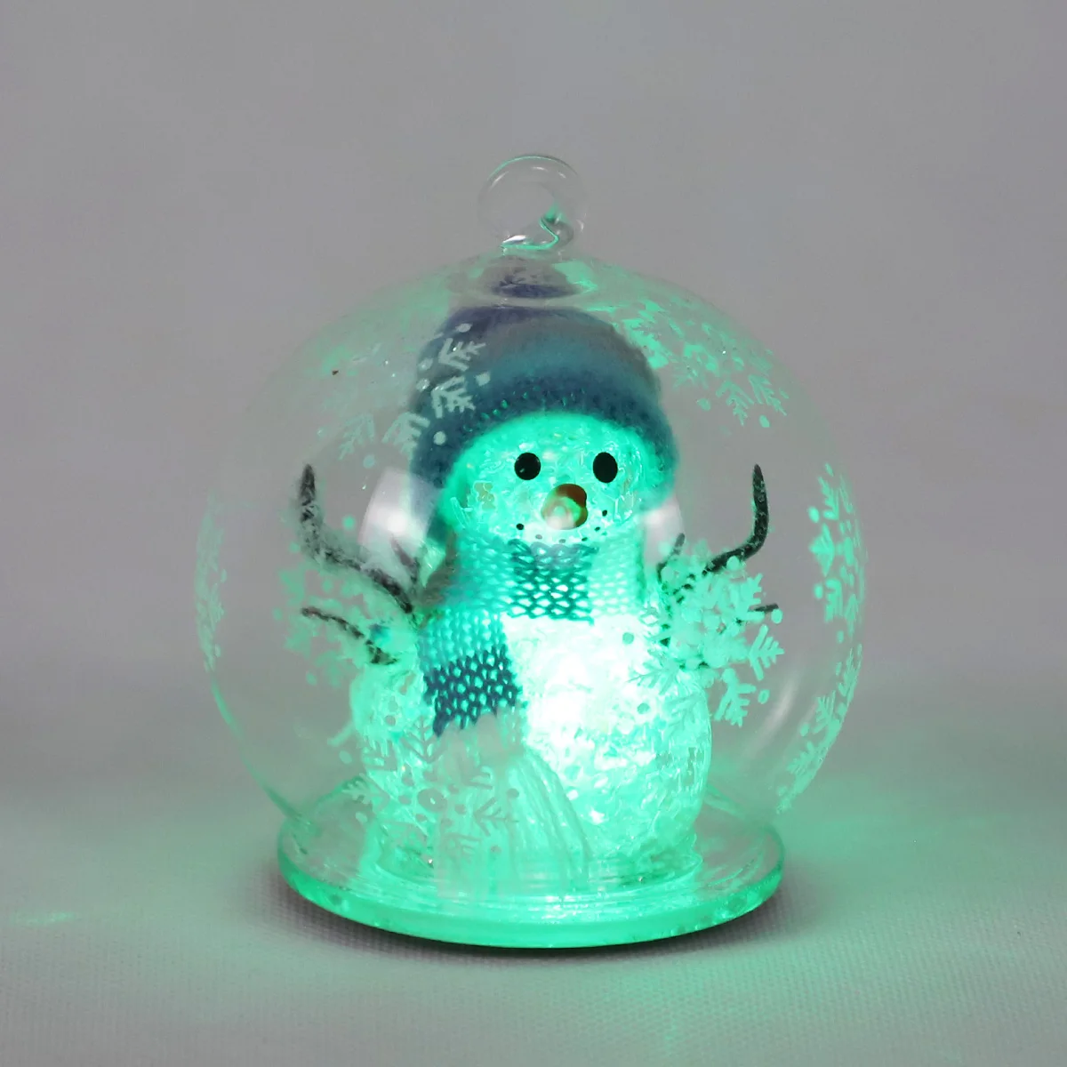 LED Snowman Christmas Glass Balls Ornaments Music Light Box for Gift Ideas  Christmas Holiday and Decorations