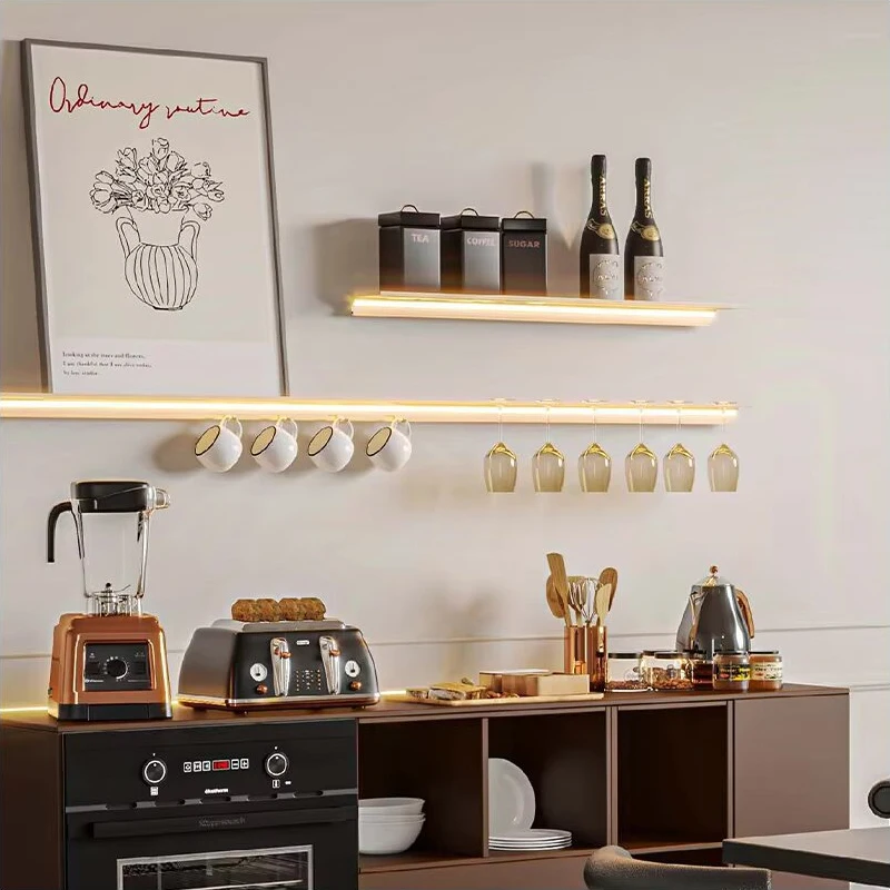 Compatible Various Types Walls Home Decor Adjustable Storage Wall Shelves for Dinning Room