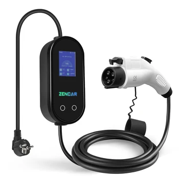 Zencar SAE J1772 Type 1 16A EV Charger 32A 40A Portable Fast Electric Car Vehicle Charger for Home 7kW 3.6KW 9.6kW 220V